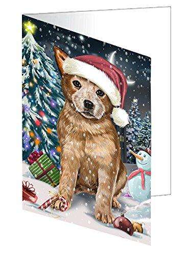 Have a Holly Jolly Christmas Happy Holidays Australian Cattle Dog Handmade Artwork Assorted Pets Greeting Cards and Note Cards with Envelopes for All Occasions and Holiday Seasons GCD2210