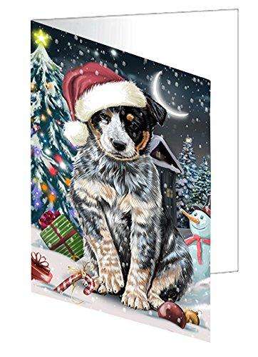 Have a Holly Jolly Christmas Happy Holidays Australian Cattle Dog Handmade Artwork Assorted Pets Greeting Cards and Note Cards with Envelopes for All Occasions and Holiday Seasons GCD2220
