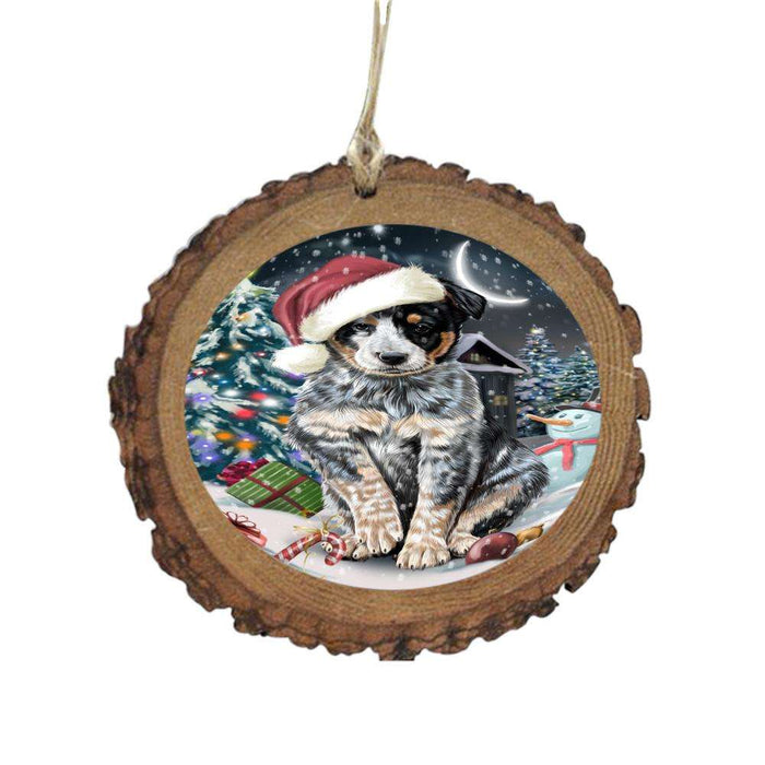 Have a Holly Jolly Christmas Happy Holidays Australian Cattle Dog Wooden Christmas Ornament WOR48015