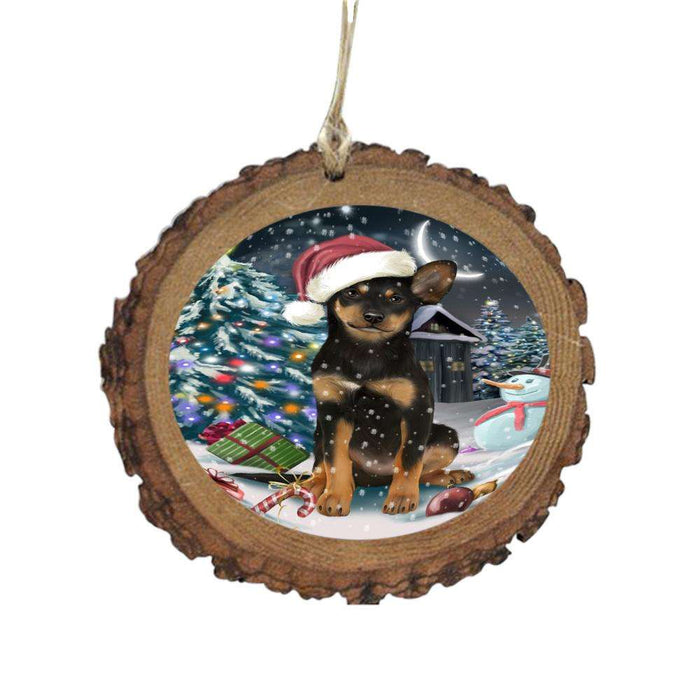 Have a Holly Jolly Christmas Happy Holidays Australian Kelpie Dog Wooden Christmas Ornament WOR48068
