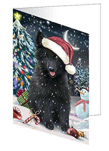 Have a Holly Jolly Christmas Happy Holidays Belgian Shepherd Dog Handmade Artwork Assorted Pets Greeting Cards and Note Cards with Envelopes for All Occasions and Holiday Seasons GCD2230