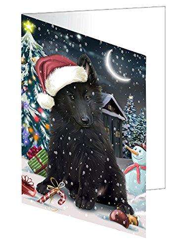 Have a Holly Jolly Christmas Happy Holidays Belgian Shepherd Dog Handmade Artwork Assorted Pets Greeting Cards and Note Cards with Envelopes for All Occasions and Holiday Seasons GCD2240