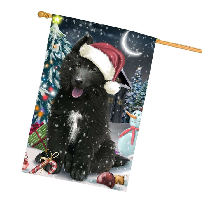 Have a Holly Jolly Christmas Happy Holidays Belgian Shepherd Dog House Flag HFLG214