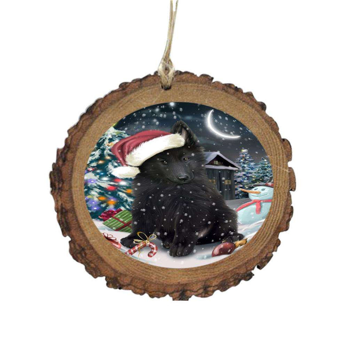 Have a Holly Jolly Christmas Happy Holidays Belgian Shepherd Dog Wooden Christmas Ornament WOR48022