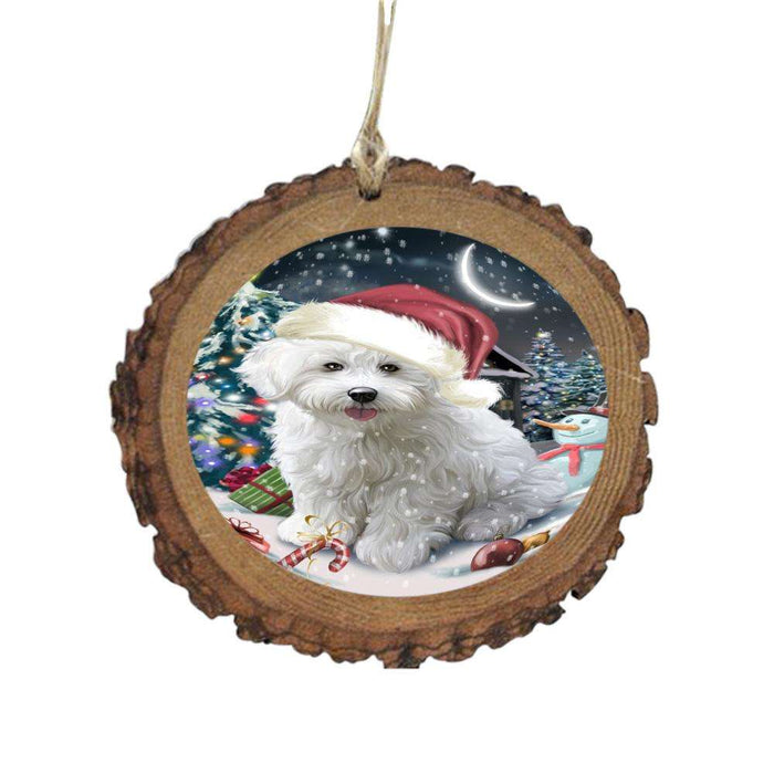 Have a Holly Jolly Christmas Happy Holidays Bichon Frise Dog Wooden Christmas Ornament WOR48092