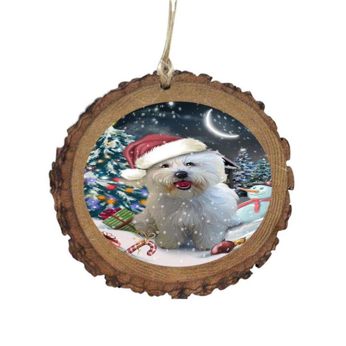 Have a Holly Jolly Christmas Happy Holidays Bichon Frise Dog Wooden Christmas Ornament WOR48093