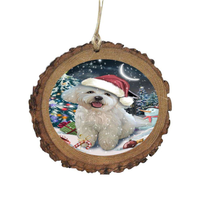 Have a Holly Jolly Christmas Happy Holidays Bichon Frise Dog Wooden Christmas Ornament WOR48094