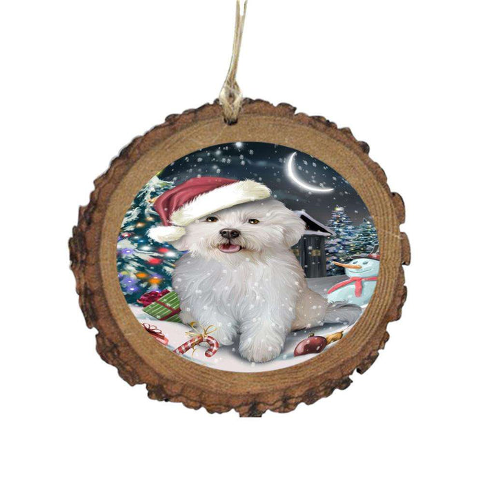 Have a Holly Jolly Christmas Happy Holidays Bichon Frise Dog Wooden Christmas Ornament WOR48095