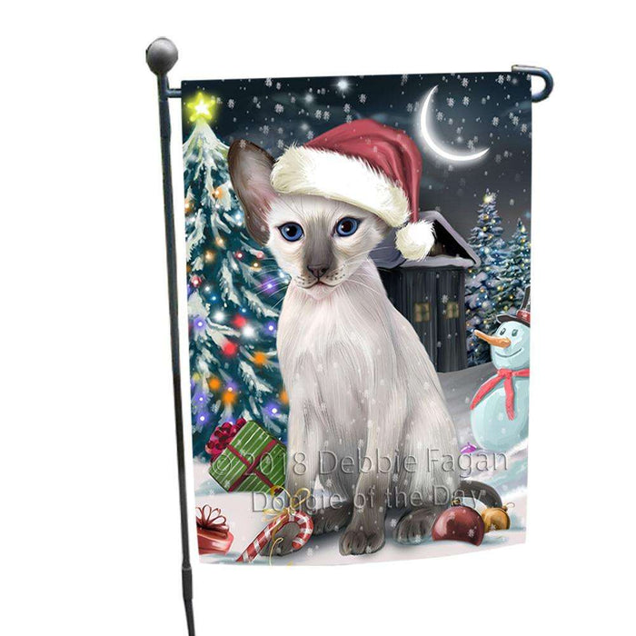 Have a Holly Jolly Christmas Happy Holidays Blue Point Siamese Cat Garden Flag GFLG54299