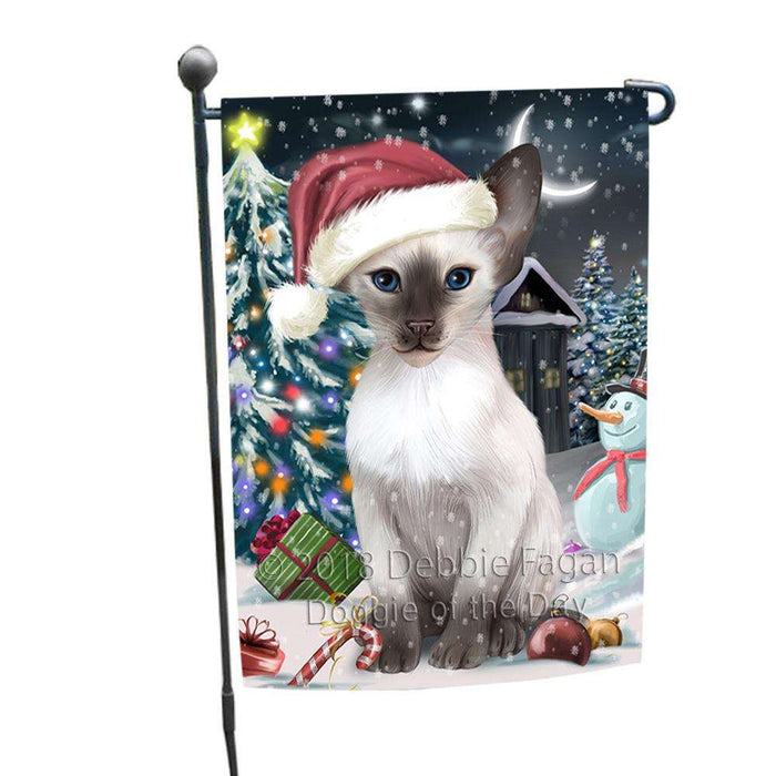 Have a Holly Jolly Christmas Happy Holidays Blue Point Siamese Cat Garden Flag GFLG54301