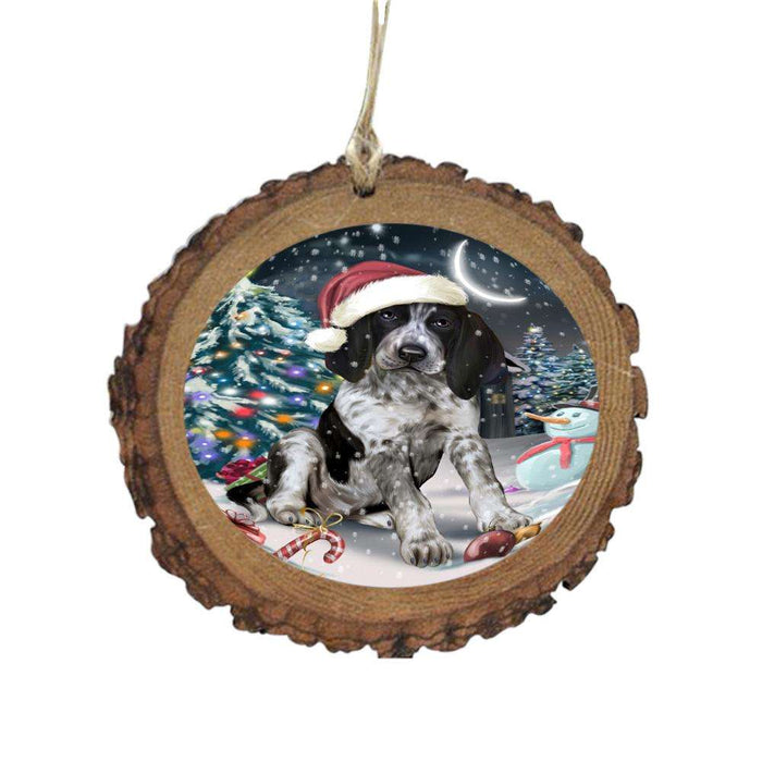 Have a Holly Jolly Christmas Happy Holidays Bluetick Coonhound Dog Wooden Christmas Ornament WOR48096