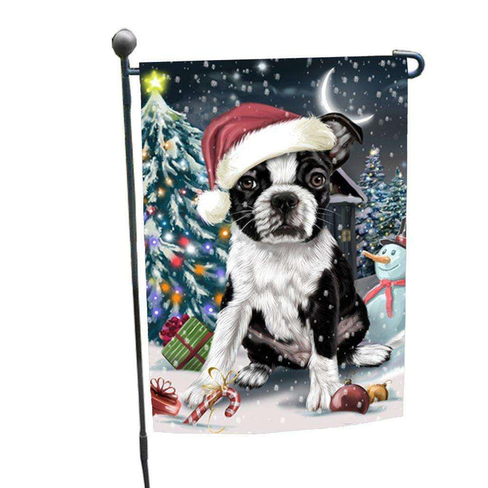 Have a Holly Jolly Christmas Happy Holidays Boston Terrier Dog Garden Flag FLG261