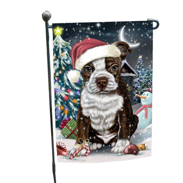 Have a Holly Jolly Christmas Happy Holidays Boston Terrier Dog Garden Flag FLG262