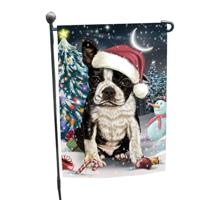 Have a Holly Jolly Christmas Happy Holidays Boston Terrier Dog Garden Flag FLG264