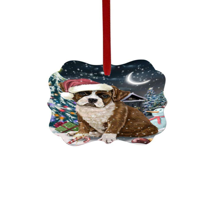 Have a Holly Jolly Christmas Happy Holidays Boxer Dog Double-Sided Photo Benelux Christmas Ornament LOR48050