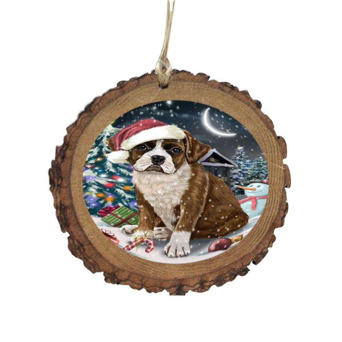 Have a Holly Jolly Christmas Happy Holidays Boxer Dog Wooden Christmas Ornament WOR48050