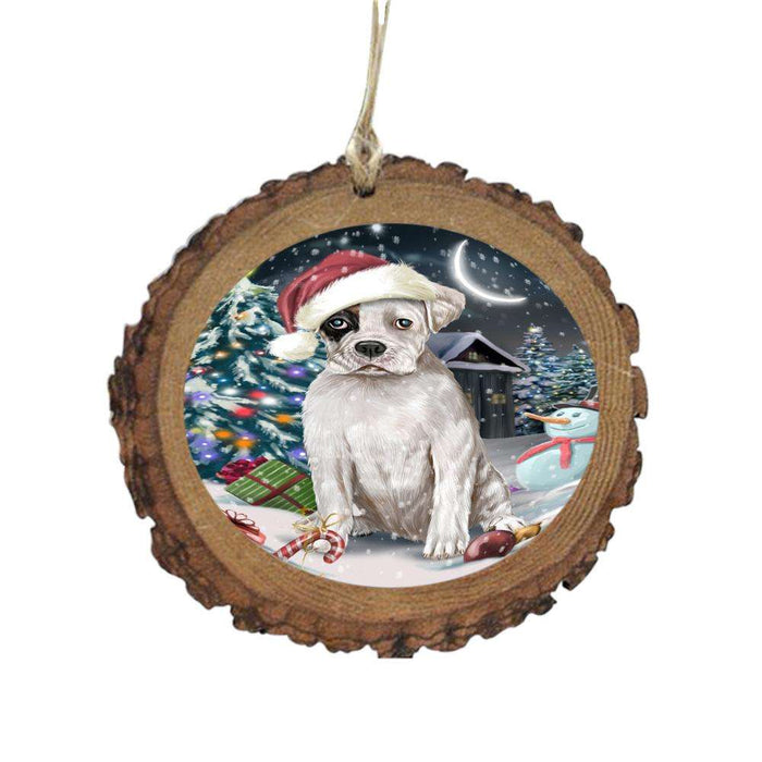 Have a Holly Jolly Christmas Happy Holidays Boxer Dog Wooden Christmas Ornament WOR48051