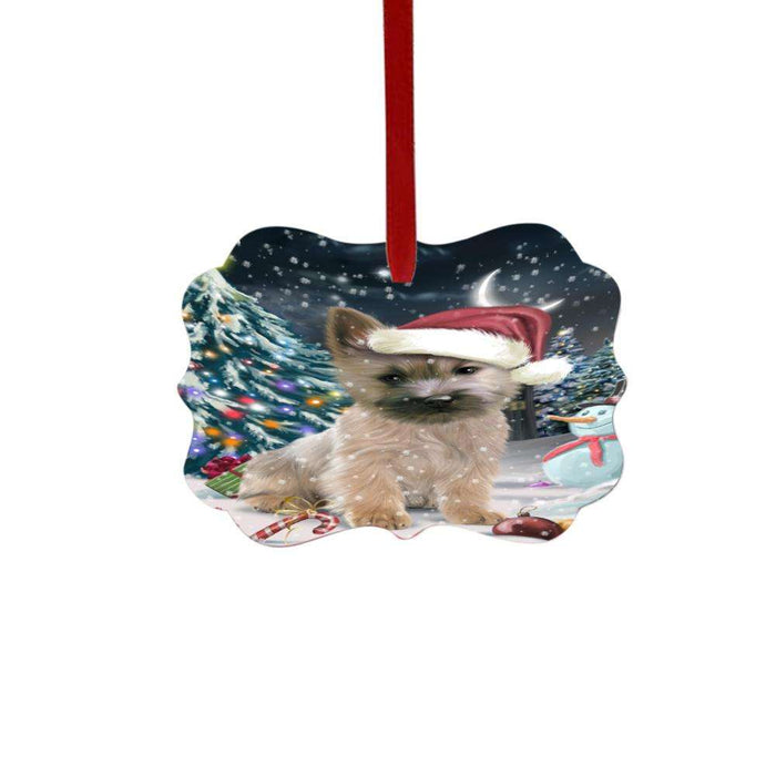 Have a Holly Jolly Christmas Happy Holidays Cairn Terrier Dog Double-Sided Photo Benelux Christmas Ornament LOR48122