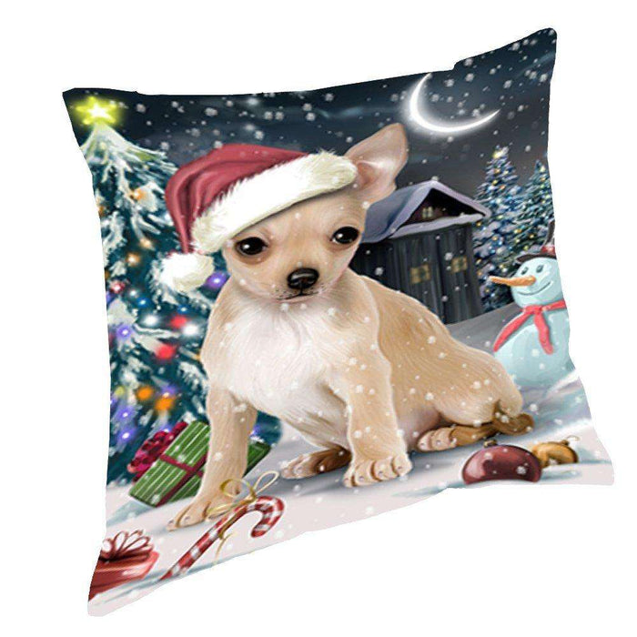Have a Holly Jolly Christmas Happy Holidays Chihuahua Dog Throw Pillow PIL320
