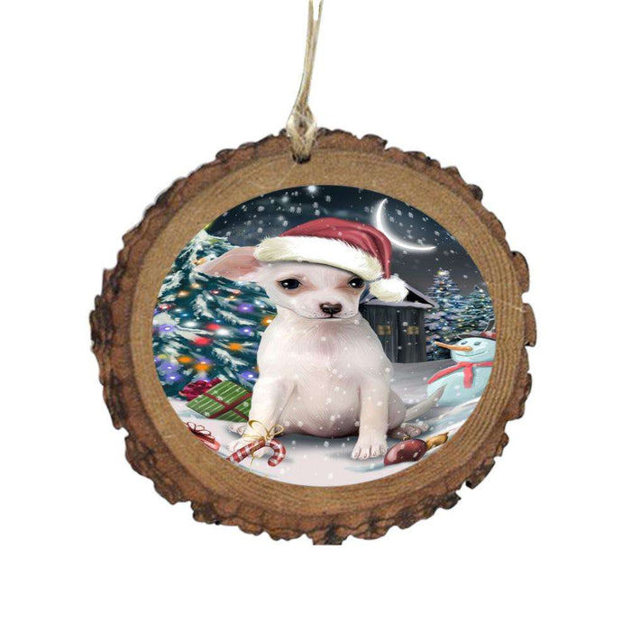 Have a Holly Jolly Christmas Happy Holidays Chihuahua Dog Wooden Christmas Ornament WOR48134