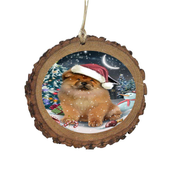 Have a Holly Jolly Christmas Happy Holidays Chow Chow Dog Wooden Christmas Ornament WOR48139