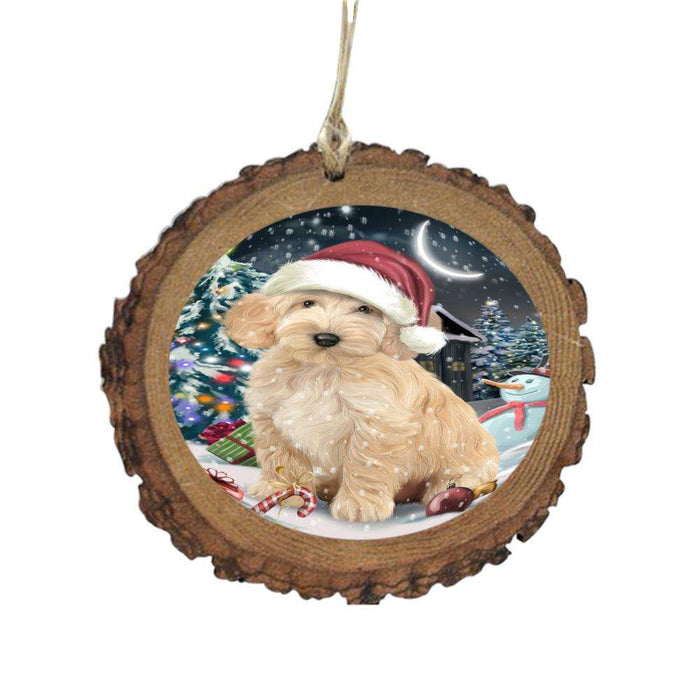 Have a Holly Jolly Christmas Happy Holidays Cockapoo Dog Wooden Christmas Ornament WOR48264
