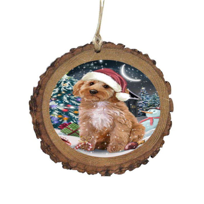 Have a Holly Jolly Christmas Happy Holidays Cockapoo Dog Wooden Christmas Ornament WOR48265