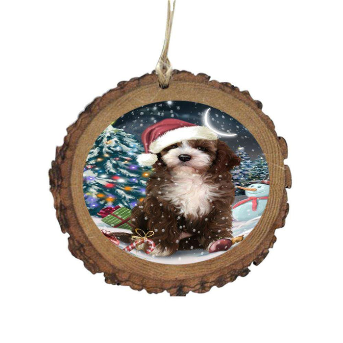 Have a Holly Jolly Christmas Happy Holidays Cockapoo Dog Wooden Christmas Ornament WOR48266