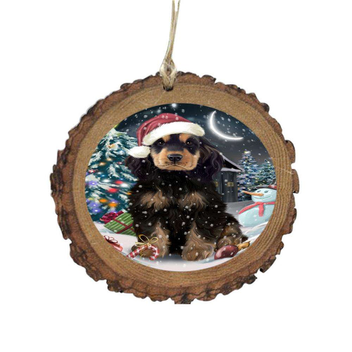 Have a Holly Jolly Christmas Happy Holidays Cocker Spaniel Dog Wooden Christmas Ornament WOR48269