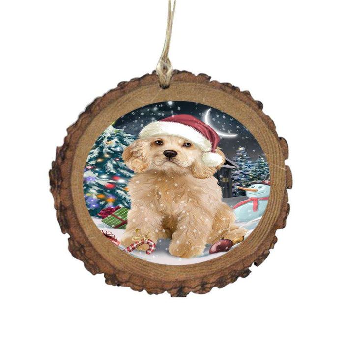 Have a Holly Jolly Christmas Happy Holidays Cocker Spaniel Dog Wooden Christmas Ornament WOR48270