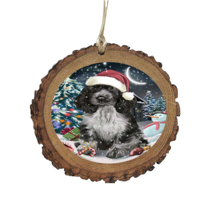 Have a Holly Jolly Christmas Happy Holidays Cocker Spaniel Dog Wooden Christmas Ornament WOR48271