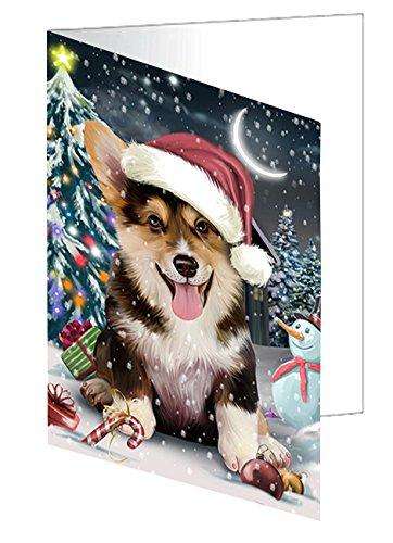 Have a Holly Jolly Christmas Happy Holidays Corgi Dog Handmade Artwork Assorted Pets Greeting Cards and Note Cards with Envelopes for All Occasions and Holiday Seasons GCD2510