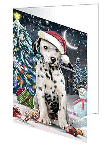 Have a Holly Jolly Christmas Happy Holidays Dalmatian Dog Handmade Artwork Assorted Pets Greeting Cards and Note Cards with Envelopes for All Occasions and Holiday Seasons GCD470