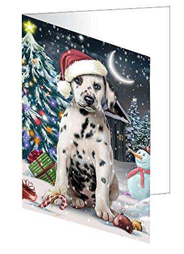 Have a Holly Jolly Christmas Happy Holidays Dalmatian Dog Handmade Artwork Assorted Pets Greeting Cards and Note Cards with Envelopes for All Occasions and Holiday Seasons GCD485