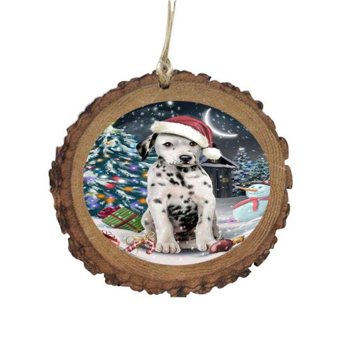 Have a Holly Jolly Christmas Happy Holidays Dalmatian Dog Wooden Christmas Ornament WOR48148