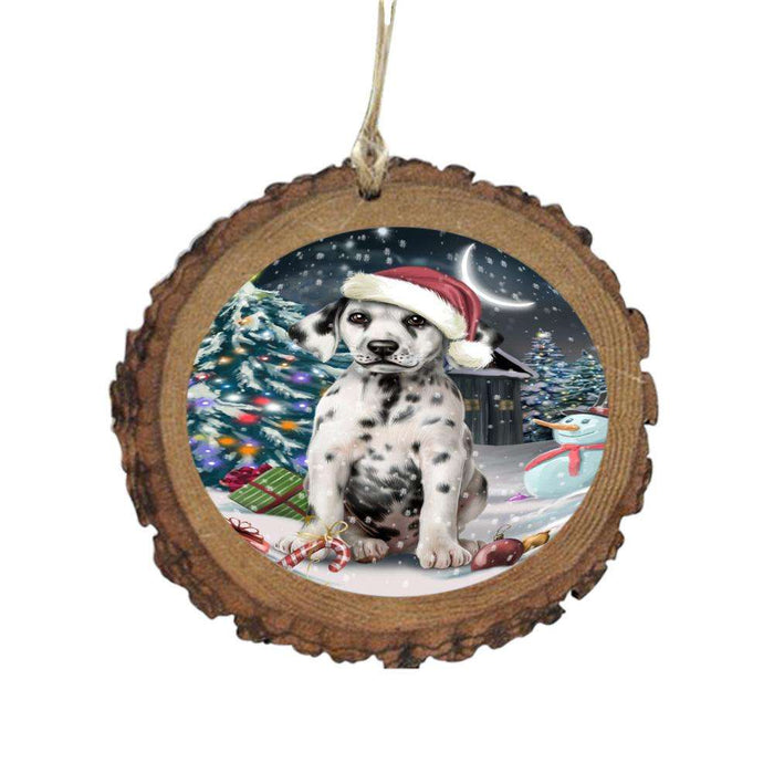Have a Holly Jolly Christmas Happy Holidays Dalmatian Dog Wooden Christmas Ornament WOR48149