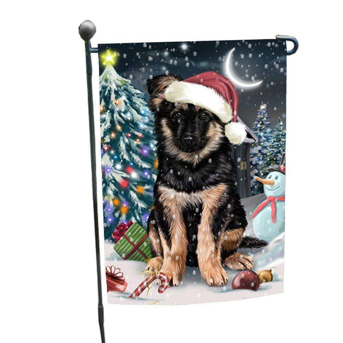 Have a Holly Jolly Christmas Happy Holidays German Shepherd Dog Garden Flag FLG277