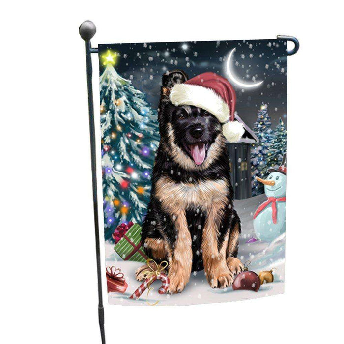 Have a Holly Jolly Christmas Happy Holidays German Shepherd Dog Garden Flag FLG278