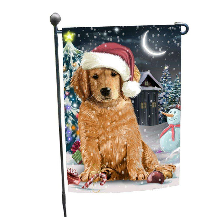 Have a Holly Jolly Christmas Happy Holidays Golden Retriever Dog Garden Flag FLG282