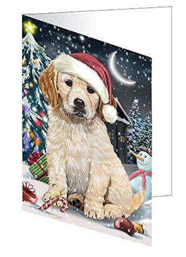 Have a Holly Jolly Christmas Happy Holidays Golden Retriever Dog Handmade Artwork Assorted Pets Greeting Cards and Note Cards with Envelopes for All Occasions and Holiday Seasons GCD2785