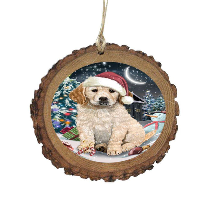 Have a Holly Jolly Christmas Happy Holidays Golden Retriever Dog Wooden Christmas Ornament WOR48280