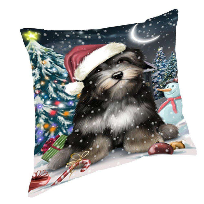 Have a Holly Jolly Christmas Happy Holidays Havanese Dog Throw Pillow PIL432