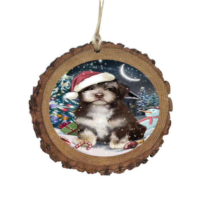 Have a Holly Jolly Christmas Happy Holidays Havanese Dog Wooden Christmas Ornament WOR48161