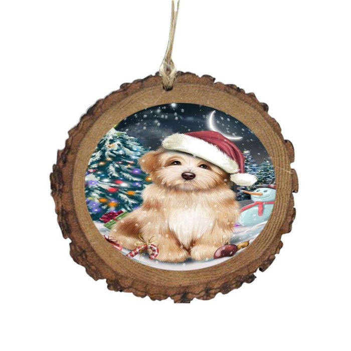 Have a Holly Jolly Christmas Happy Holidays Havanese Dog Wooden Christmas Ornament WOR48163