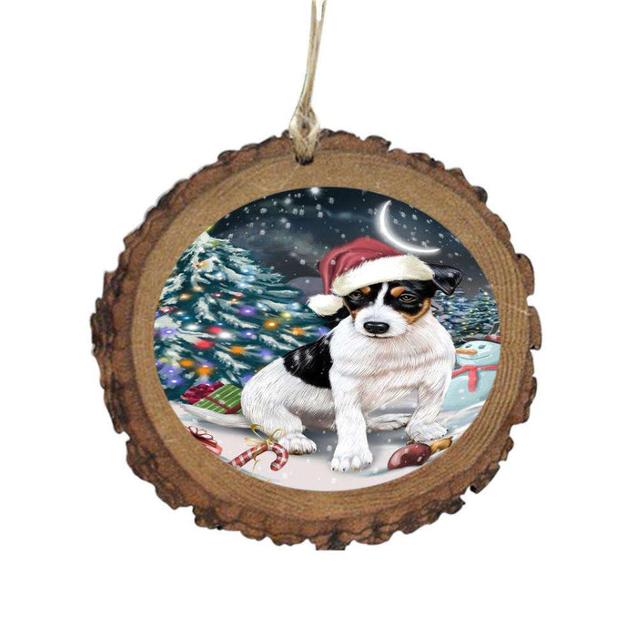 Have a Holly Jolly Christmas Happy Holidays Jack Russell Dog Wooden Christmas Ornament WOR48296