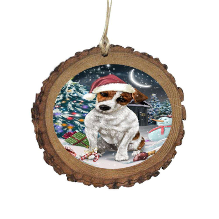 Have a Holly Jolly Christmas Happy Holidays Jack Russell Dog Wooden Christmas Ornament WOR48297