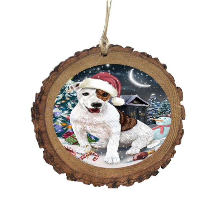 Have a Holly Jolly Christmas Happy Holidays Jack Russell Dog Wooden Christmas Ornament WOR48298