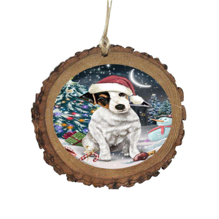Have a Holly Jolly Christmas Happy Holidays Jack Russell Dog Wooden Christmas Ornament WOR48299