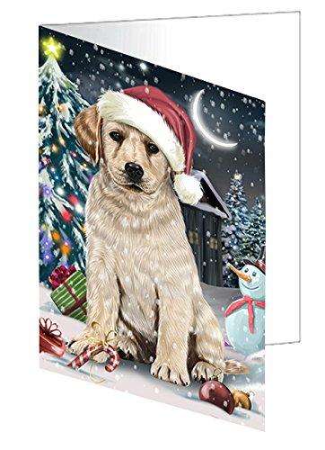 Have a Holly Jolly Christmas Happy Holidays Labrador Dog Handmade Artwork Assorted Pets Greeting Cards and Note Cards with Envelopes for All Occasions and Holiday Seasons GCD2835