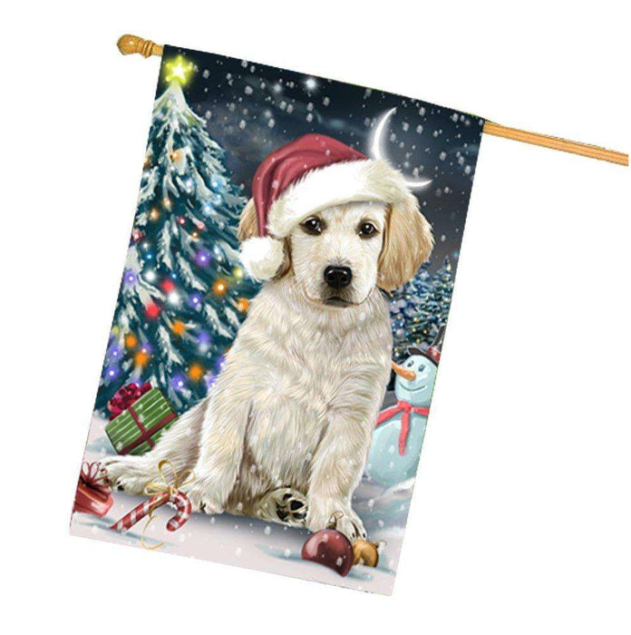 Have a Holly Jolly Christmas Happy Holidays Labrador Dog House Flag HFLG288
